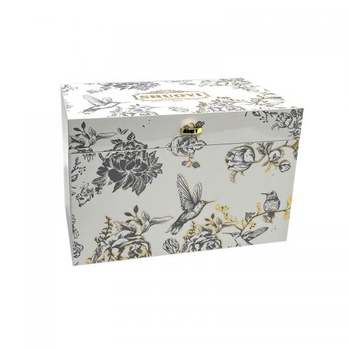 High quality level with white glossy lacquer pattern of customization oil perfume box